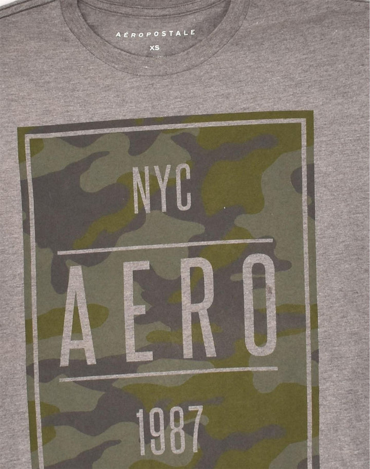 AEROPOSTALE Mens Graphic T-Shirt Top XS Grey Cotton | Vintage Aeropostale | Thrift | Second-Hand Aeropostale | Used Clothing | Messina Hembry 