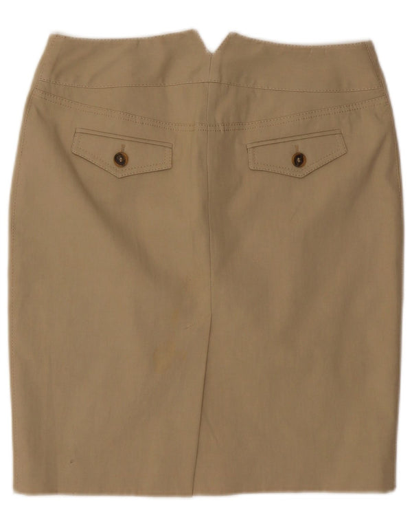 Karen Millen Γυναικεία ίσια φούστα UK 12 Medium W30 Beige βαμβακερή