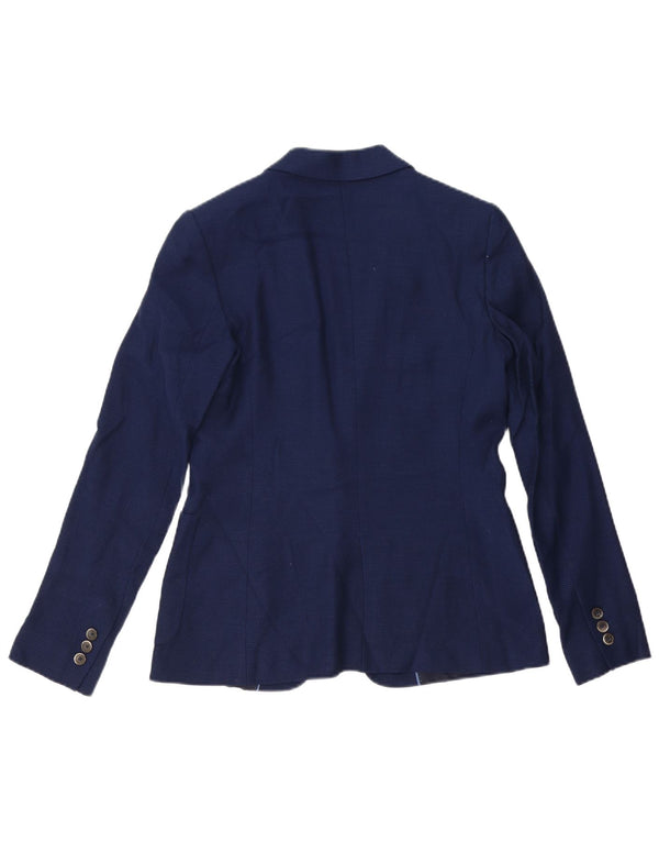 Massimo Dutti Γυναικείο μπουφάν σακάκι με 1 κουμπί EU 38 Medium Navy Blue Viscose