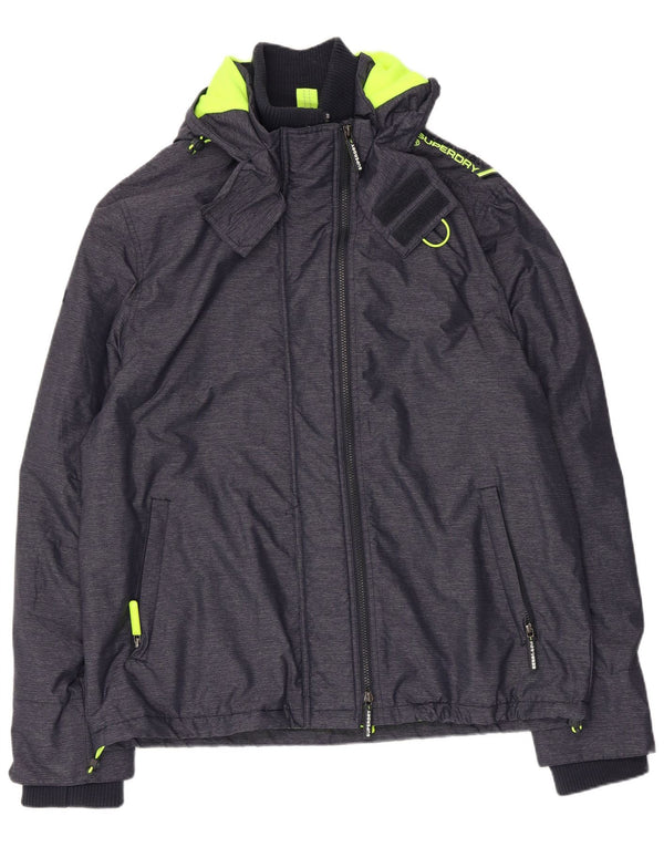 Ανδρικό μπουφάν με κουκούλα Superdry UK 46 3XL Navy Blue Nylon