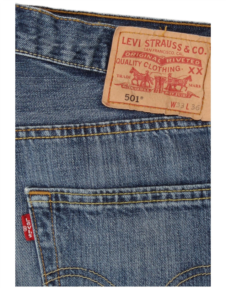 Levi's Mens 501 Straight Jeans W33 L27 Blue