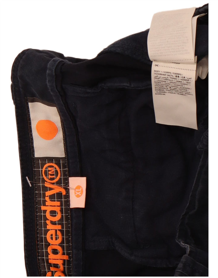 Ανδρικό σορτς Cargo SUPERDRY XL W38 Navy Blue Cotton