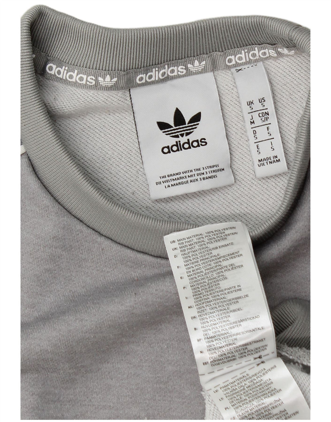 Ανδρικό φούτερ Adidas Jumper Μικρό Γκρι Πολυεστέρας