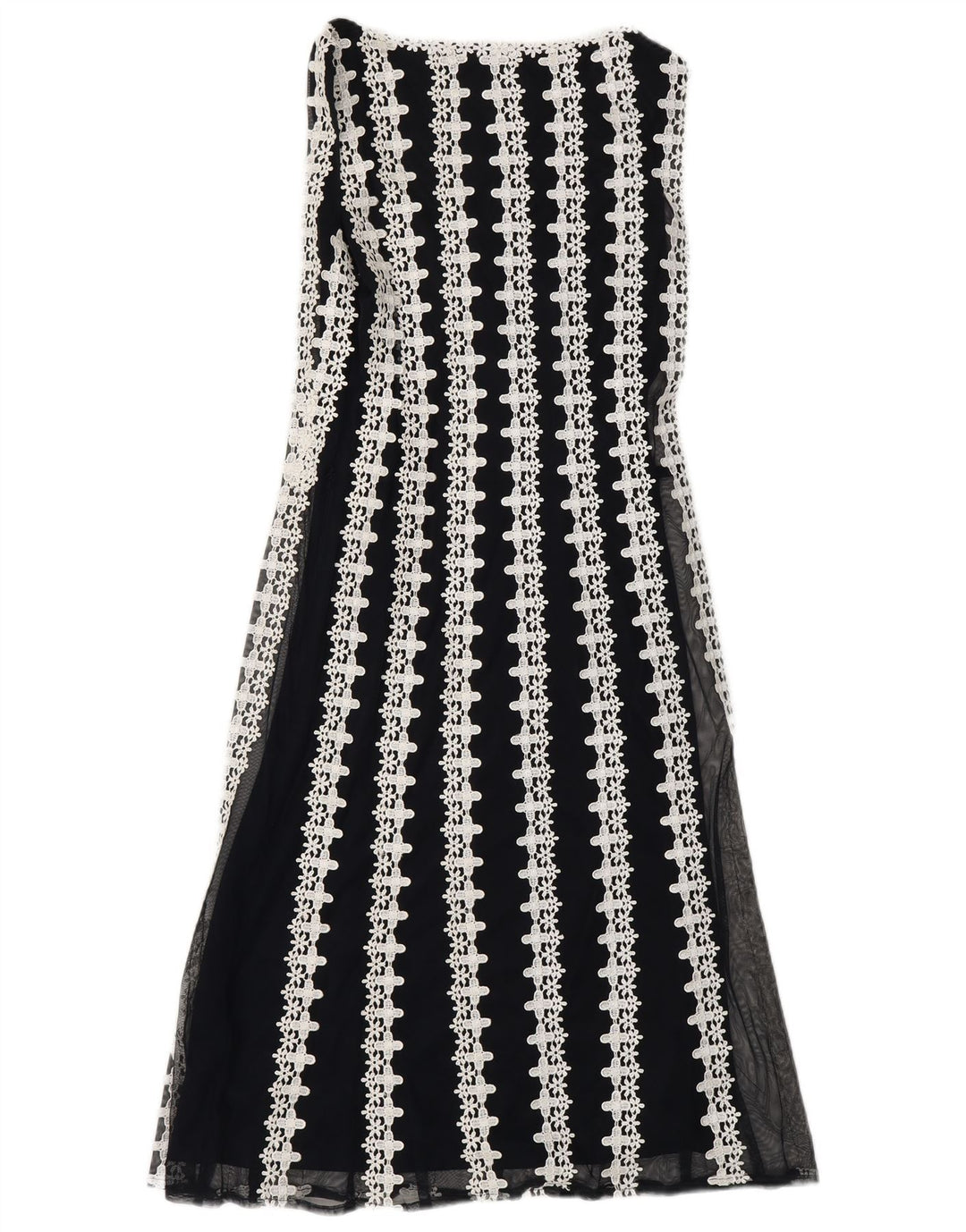 ΦΑΣΗ ΟΓΔΟ Γυναικείο Αμάνικο Maxi Φόρεμα UK 10 Small Navy Blue Floral