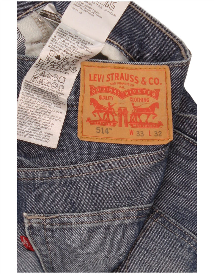 Levi's Mens 514 Bootcut Jeans W33 L32 Μπλε βαμβακερό