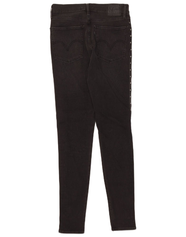 Levi's Womens Mile High Super Skinny Jeans W29 L32 Black Cotton