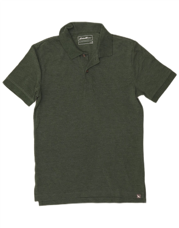 Ανδρικό πουκάμισο πόλο EDDIE BAUER, μικρό πράσινο βαμβακερό