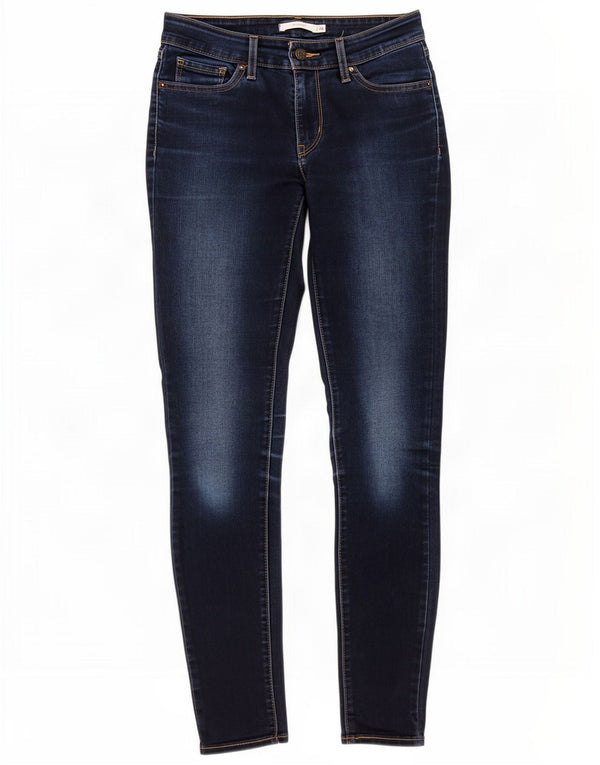 Levi's Womens 711 Skinny Jeans W26 L30 Navy Blue Cotton