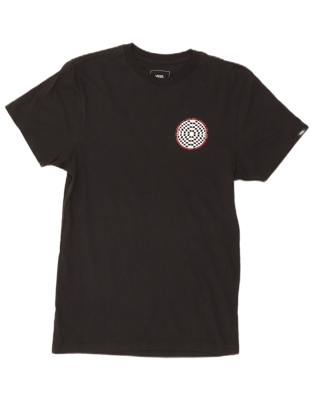Ανδρικό γραφικό T-Shirt Vans Top Μικρό μαύρο βαμβακερό