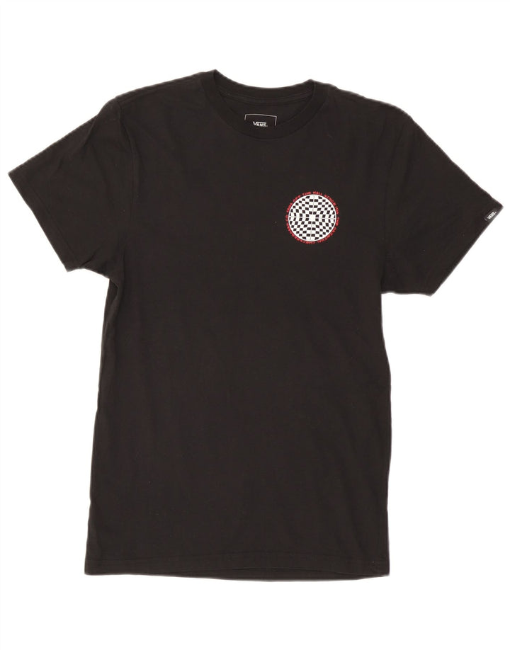 Ανδρικό γραφικό T-Shirt Vans Top Μικρό μαύρο βαμβακερό