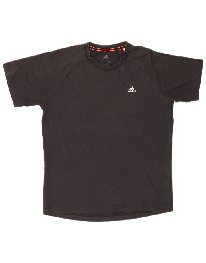Ανδρικό T-Shirt Climalite Adidas Top Μεσαίο μαύρο βαμβακερό