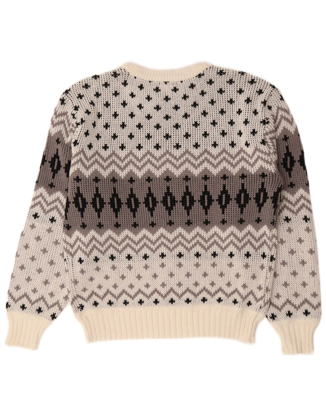 Ανδρικό πουλόβερ C&A Crew Neck Jumper EU 48/50 Medium White Fair Isle