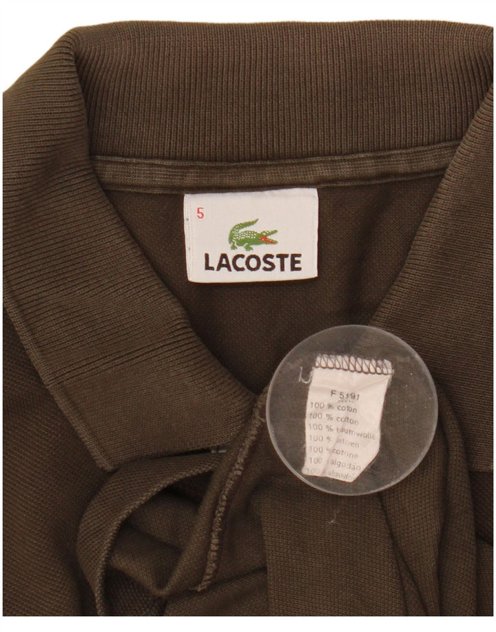 Ανδρικό μπλουζάκι πόλο Lacoste, μέγεθος 5, μεγάλο καφέ βαμβακερό