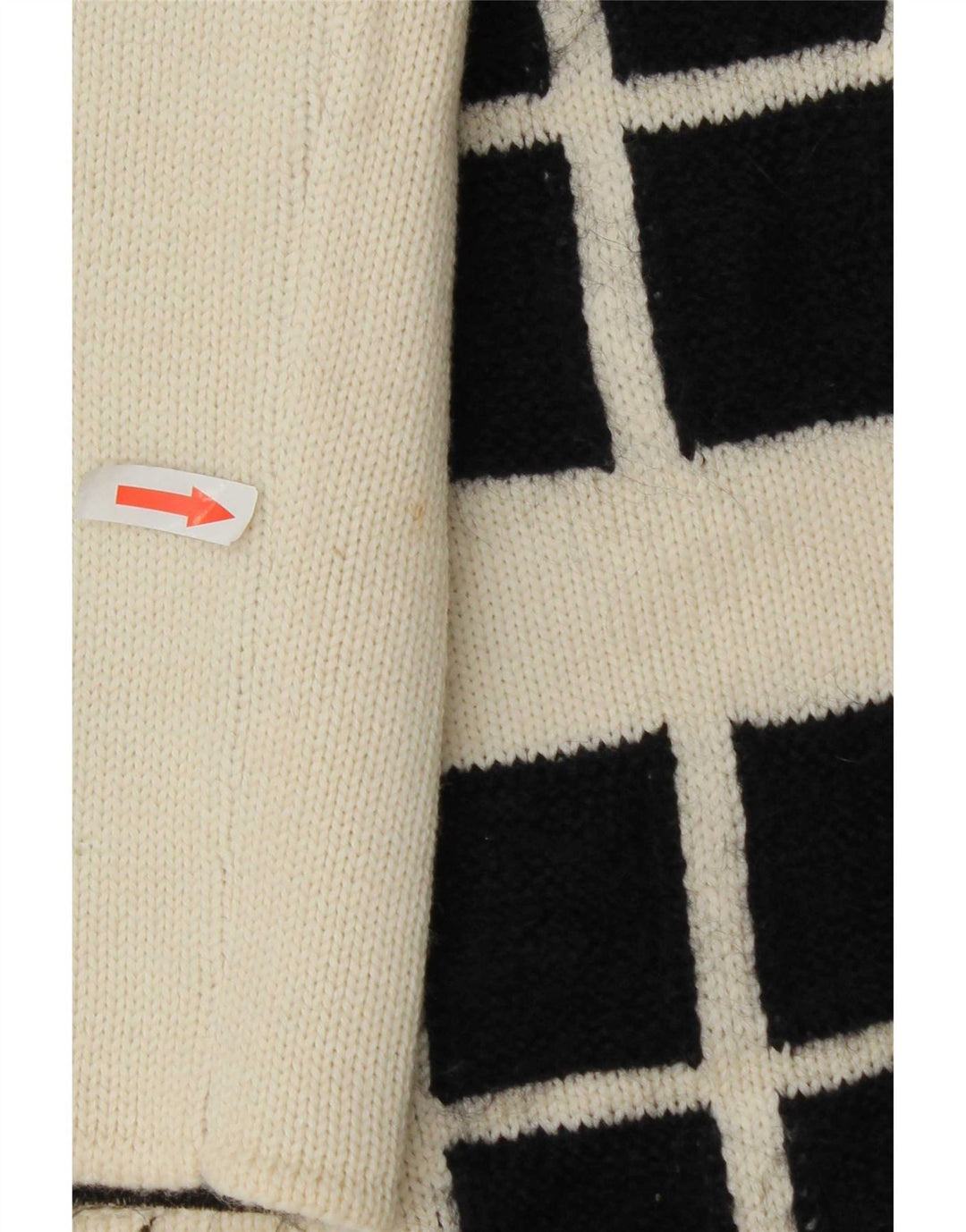 Seventy Womens Crop Open Cardigan πουλόβερ IT 42 Medium Off White Geometric