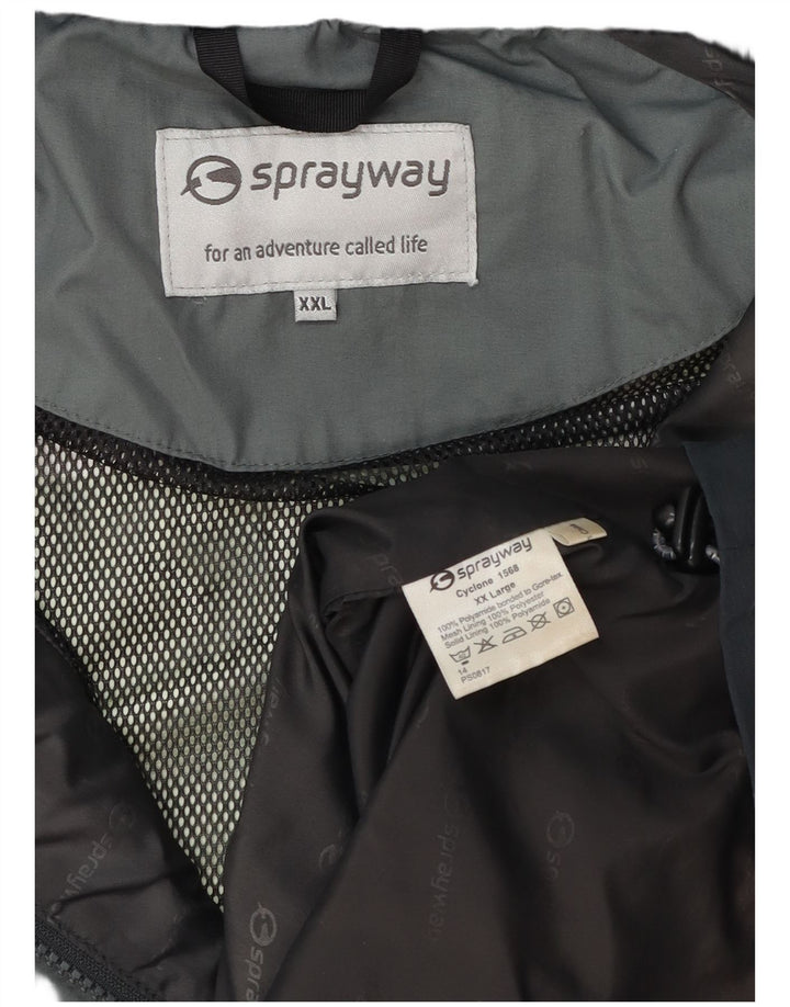 Sprayway Ανδρικό μπουφάν βροχής με κουκούλα UK 44 2XL μπλε χρώματος πολυαμίδιο