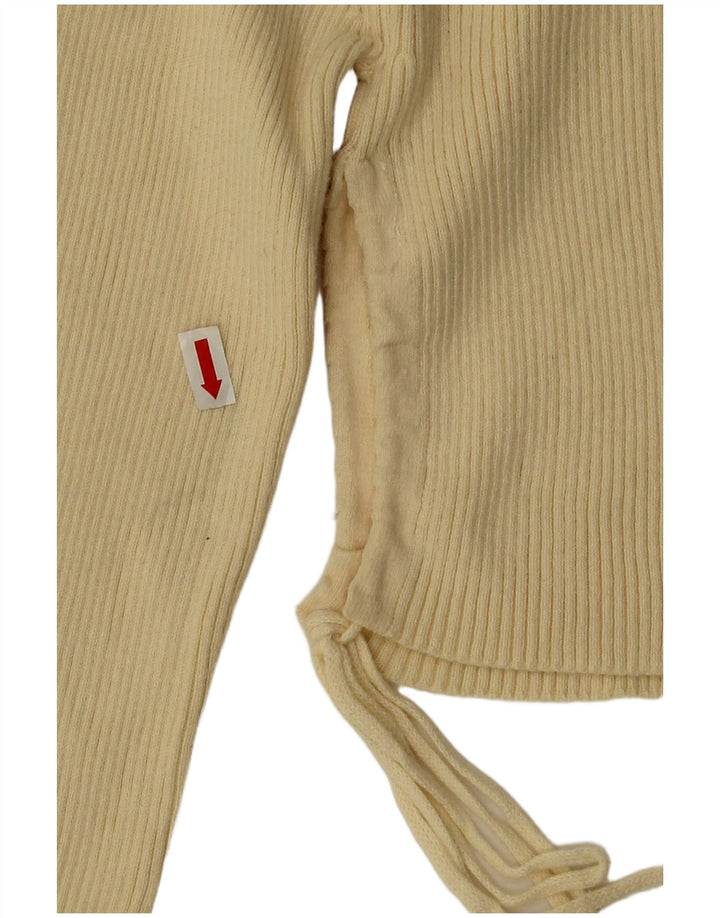 Γυναικεία Zara Crop μακρυμάνικη μπλούζα τοπ UK 8 Small Yellow