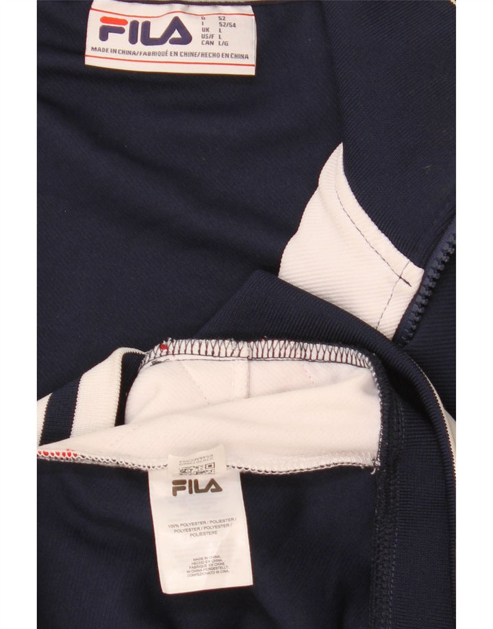 Ανδρική φόρμα Fila Top Jacket Μεγάλο Navy Blue Colourblock Polyester