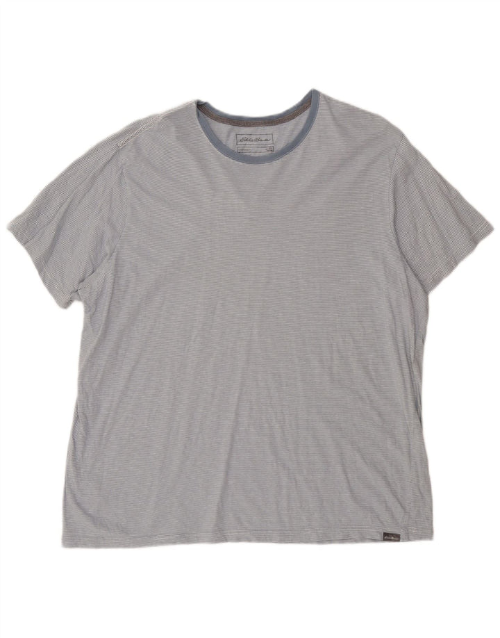 Eddie Bauer Ανδρικό T-Shirt Top 2XL Γκρι ρίγες βαμβακερό