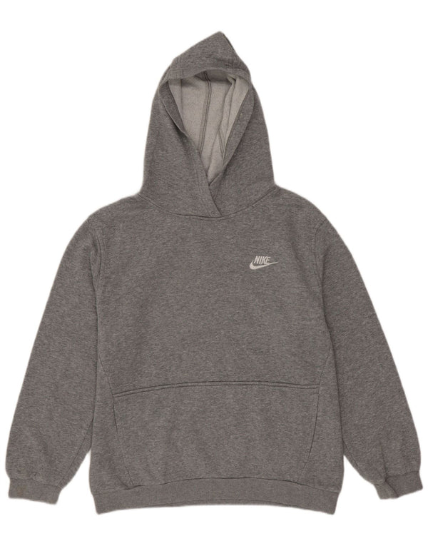 Nike Girls Hoodie Jumper 13-14 Years XL Γκρι βαμβακερό