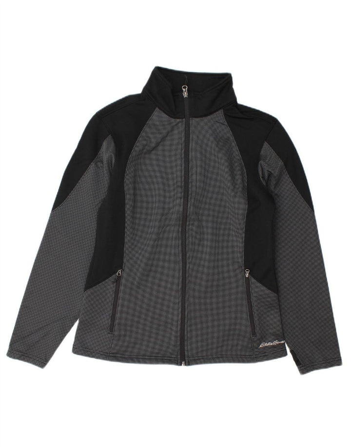 EDDIE BAUER Womens Tracksuit Top Jacket UK 10 Small Grey Colourblock