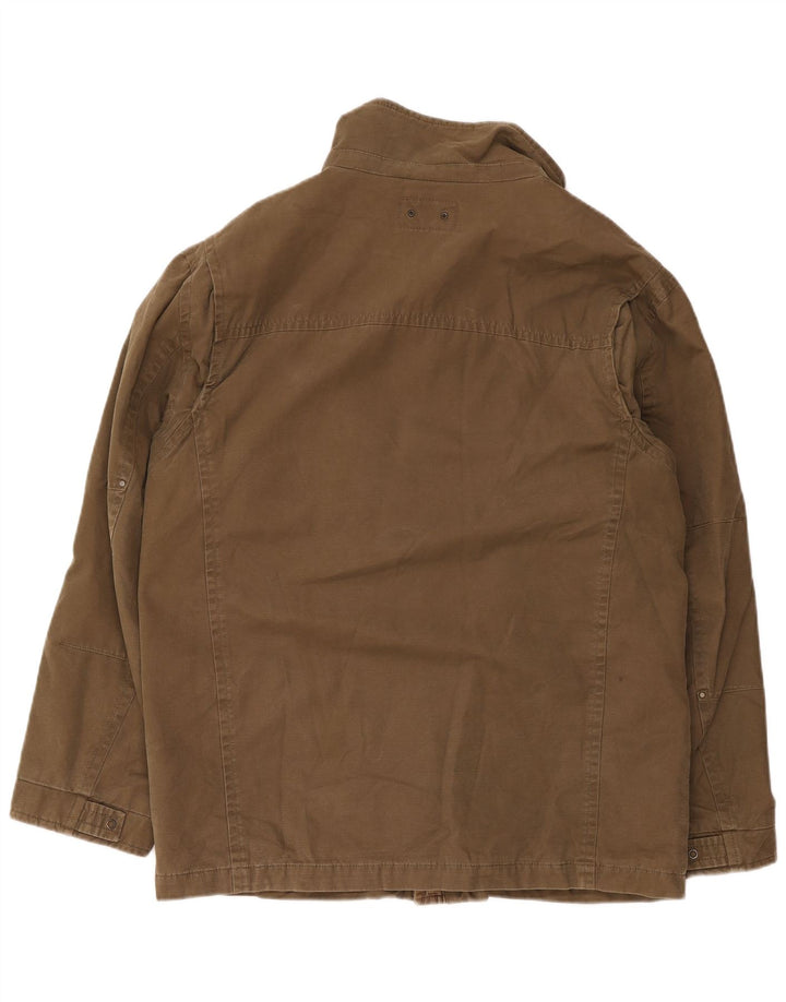 Marks & Spencer Mens Blue Harbor Utility Jacket UK 40 Large Brown