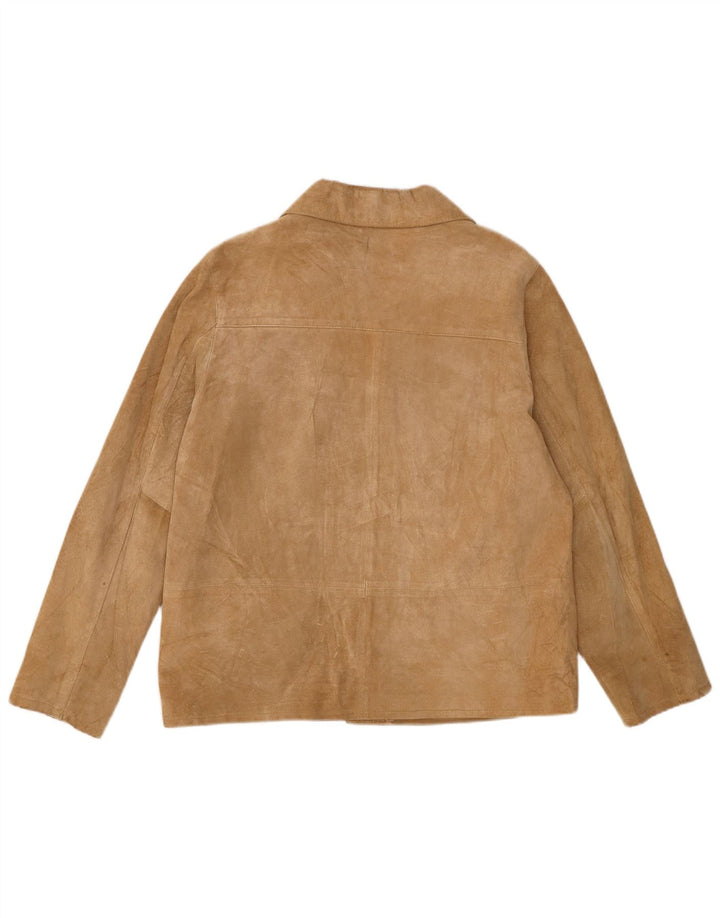 Donna Pelle Γυναικείο Suede Jacket IT 52 2XL Beige Leather