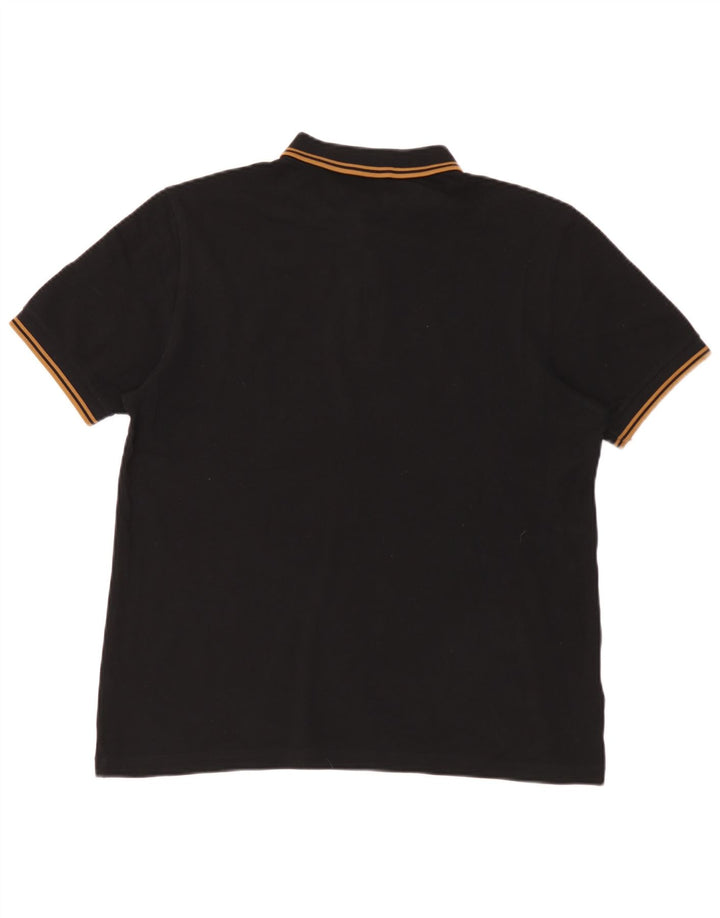 Fred Perry Ανδρικό Πόλο Μπλουζάκι μεγάλο μαύρο βαμβακερό