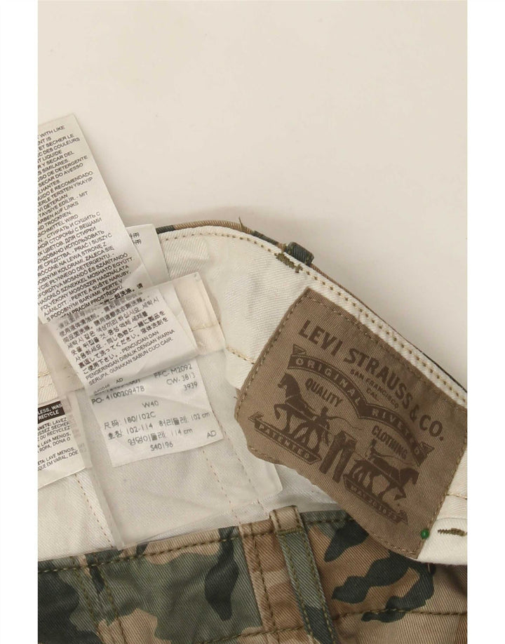 Ανδρικό σορτς Cargo Levi's W40 XL Χακί Καμουφλάζ Βαμβακερό