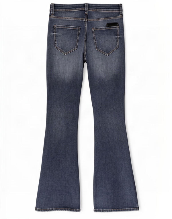 Marks & Spencer Γυναικεία Slim Flared Jeans UK 12 Medium W30 L31 Blue Cotton