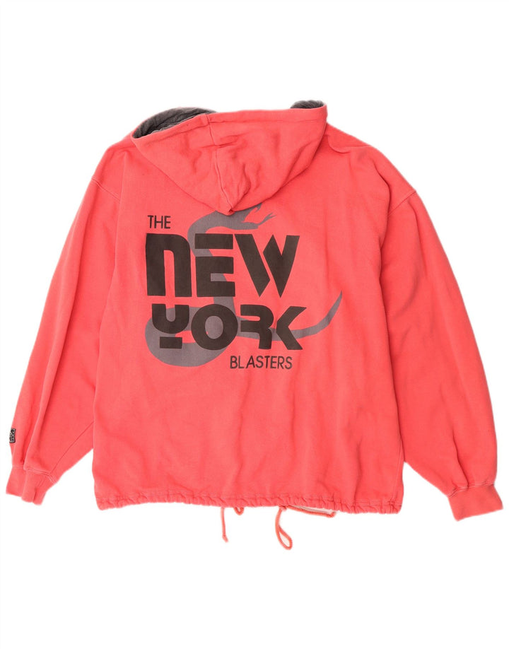 Ανδρικό πουλόβερ με κουκούλα με φερμουάρ Uncle Sam, μεσαίο κόκκινο βαμβακερό