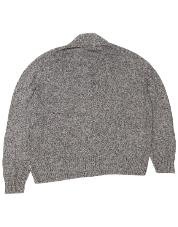 Calvin Klein Ανδρικό πουλόβερ με φερμουάρ 2XL βαμβακερό γκρι