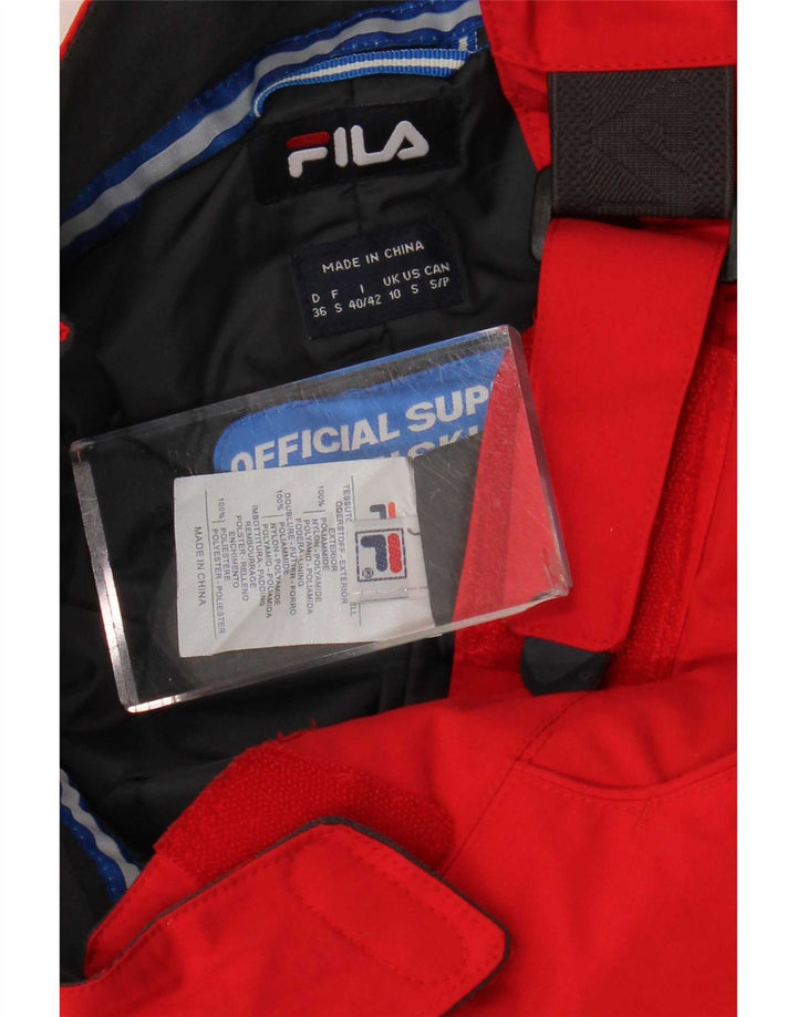 Fila Γυναικείο Παντελόνι Σκι UK 10 Small Red Polyamide