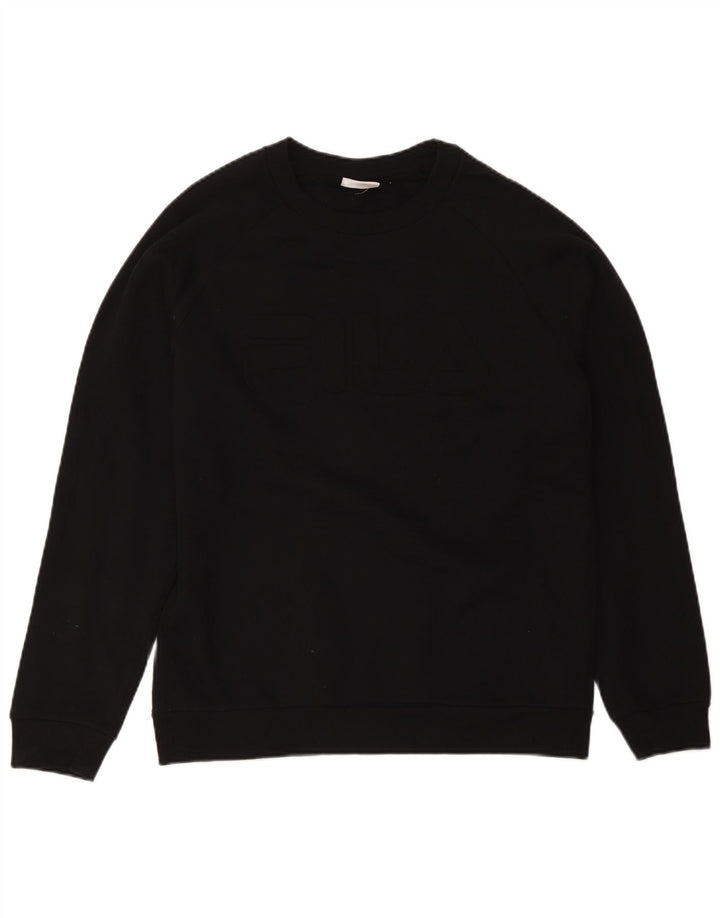 Ανδρικό φούτερ Fila Regular Fit Jumper Μεσαίο μαύρο βαμβακερό