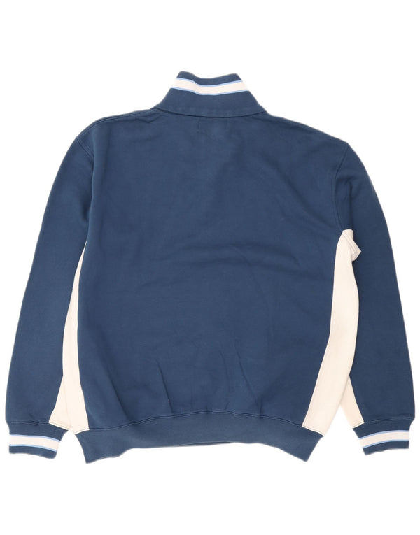 Ανδρικό φούτερ Kappa με φερμουάρ Jumper 3XL Blue Colourblock Βαμβακερό