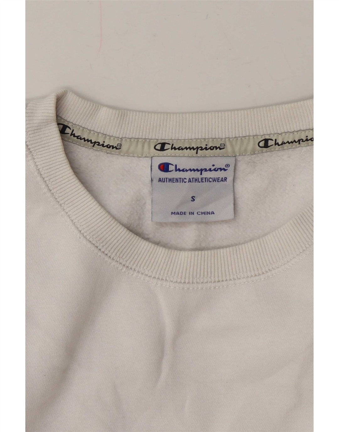 Ανδρικό γραφικό φούτερ Champion Jumper Μικρό λευκό βαμβακερό