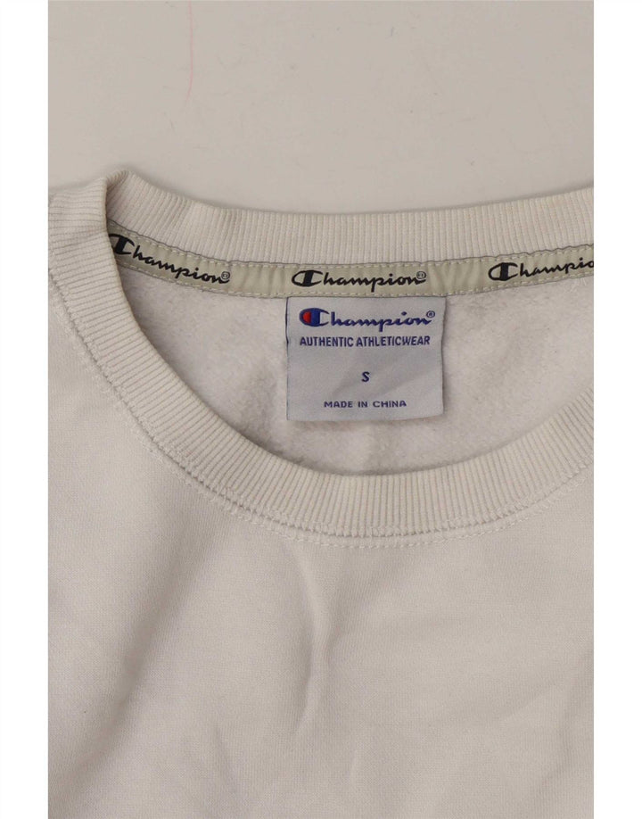 Ανδρικό γραφικό φούτερ Champion Jumper Μικρό λευκό βαμβακερό