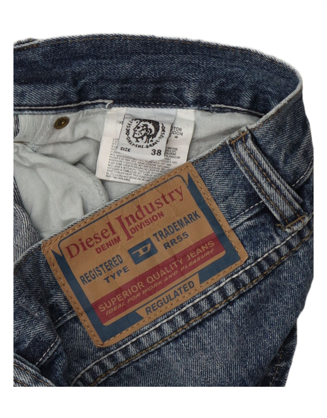 Ανδρικό Diesel Distressed τζιν σορτς W38 XL Μπλε βαμβακερό