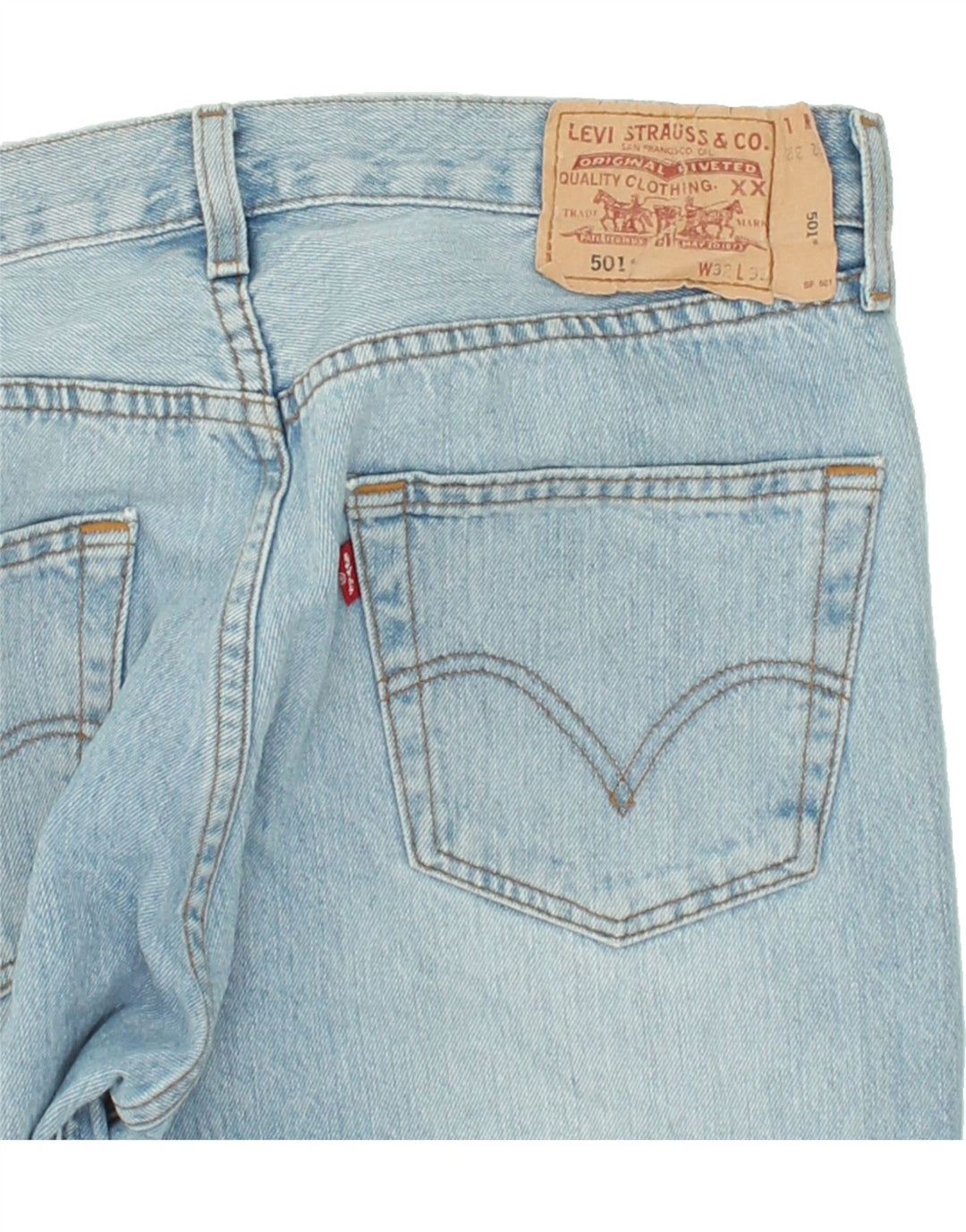LEVI'S Ανδρικό τζιν 501 ίσιο W32 L32 Μπλε βαμβακερό