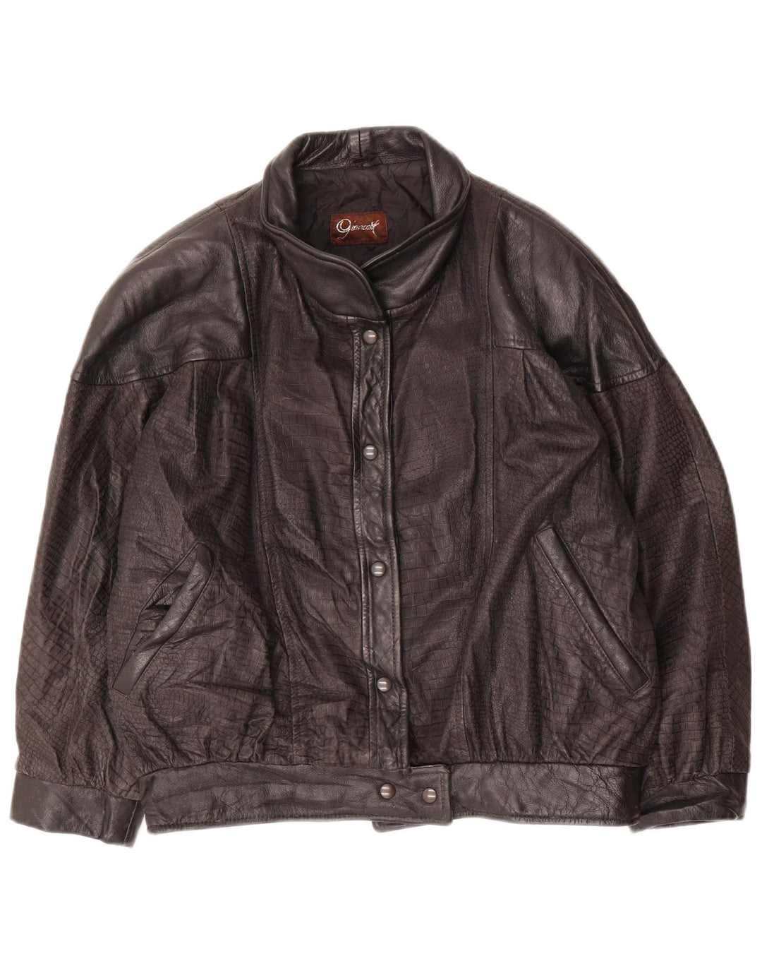 Vintage Γυναικείο Δερμάτινο Μπουφάν IT 44 Medium Black Leather