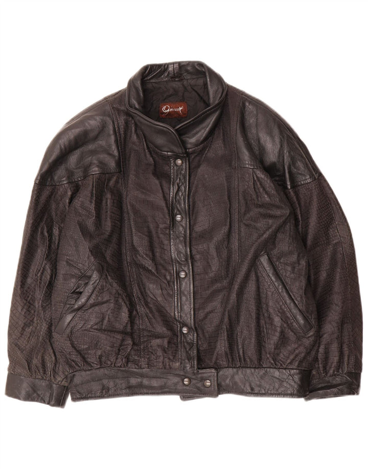 Vintage Γυναικείο Δερμάτινο Μπουφάν IT 44 Medium Black Leather