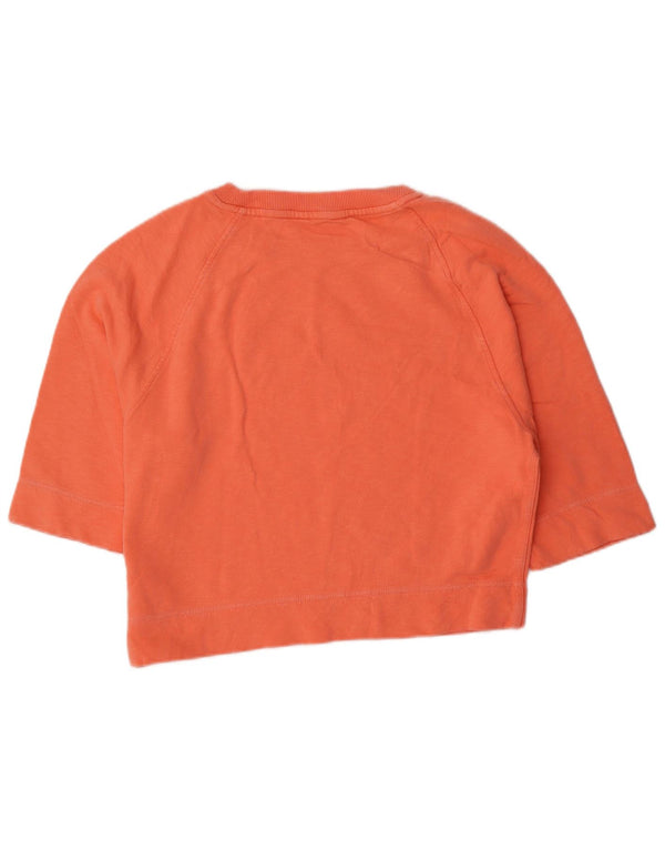 Tommy Hilfiger γυναικεία φούτερ με μανίκια 3/4 Jumper UK 14 Medium Orange
