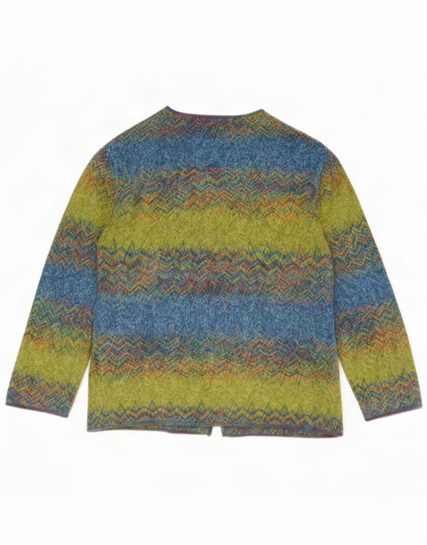 St. Germain Womens Cardigan Sweater IT 46 Large Multicoloured Chevron