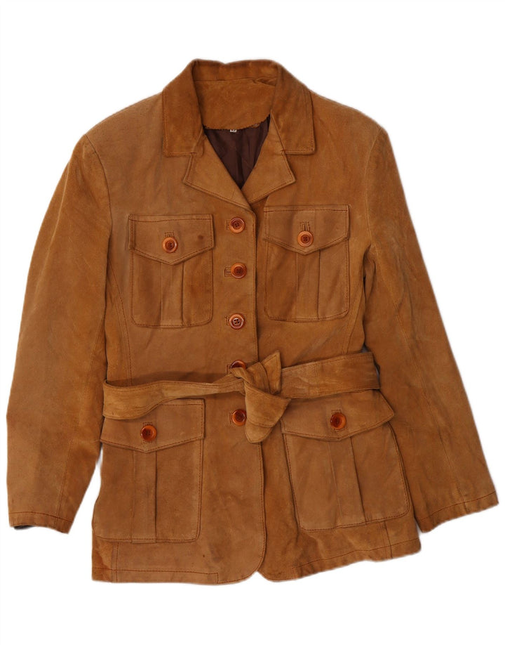 PIAZZA ITALIA Γυναικείο Suede Jacket IT 42 Medium Beige Leather