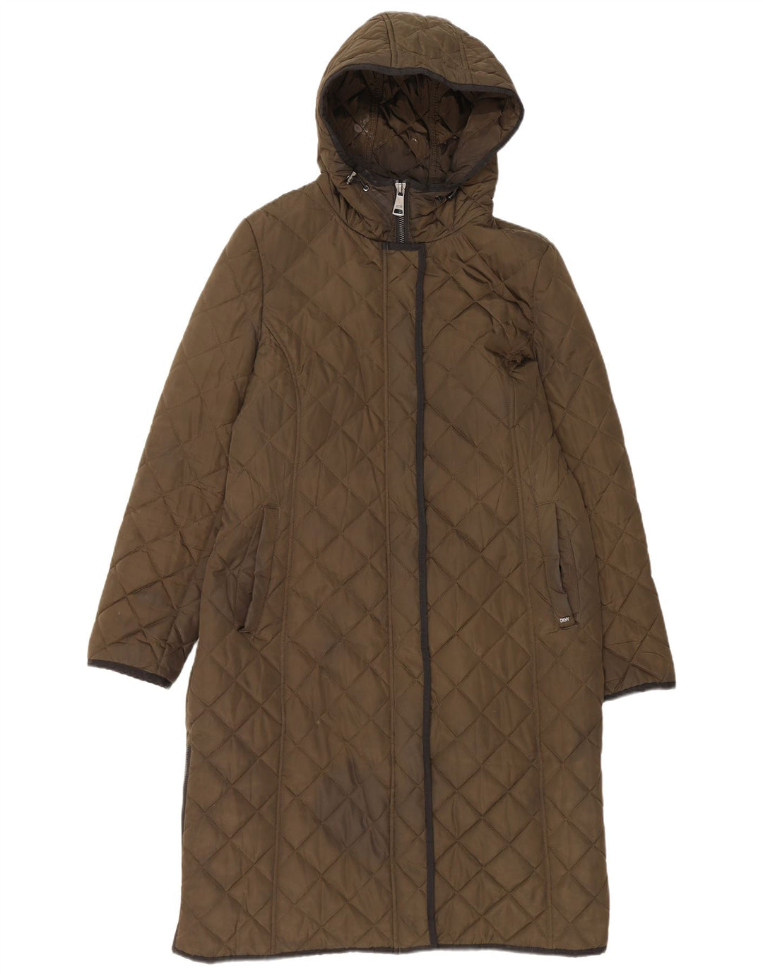 Dkny Γυναικείο Καπιτονέ παλτό UK 16 Large Khaki Polyester