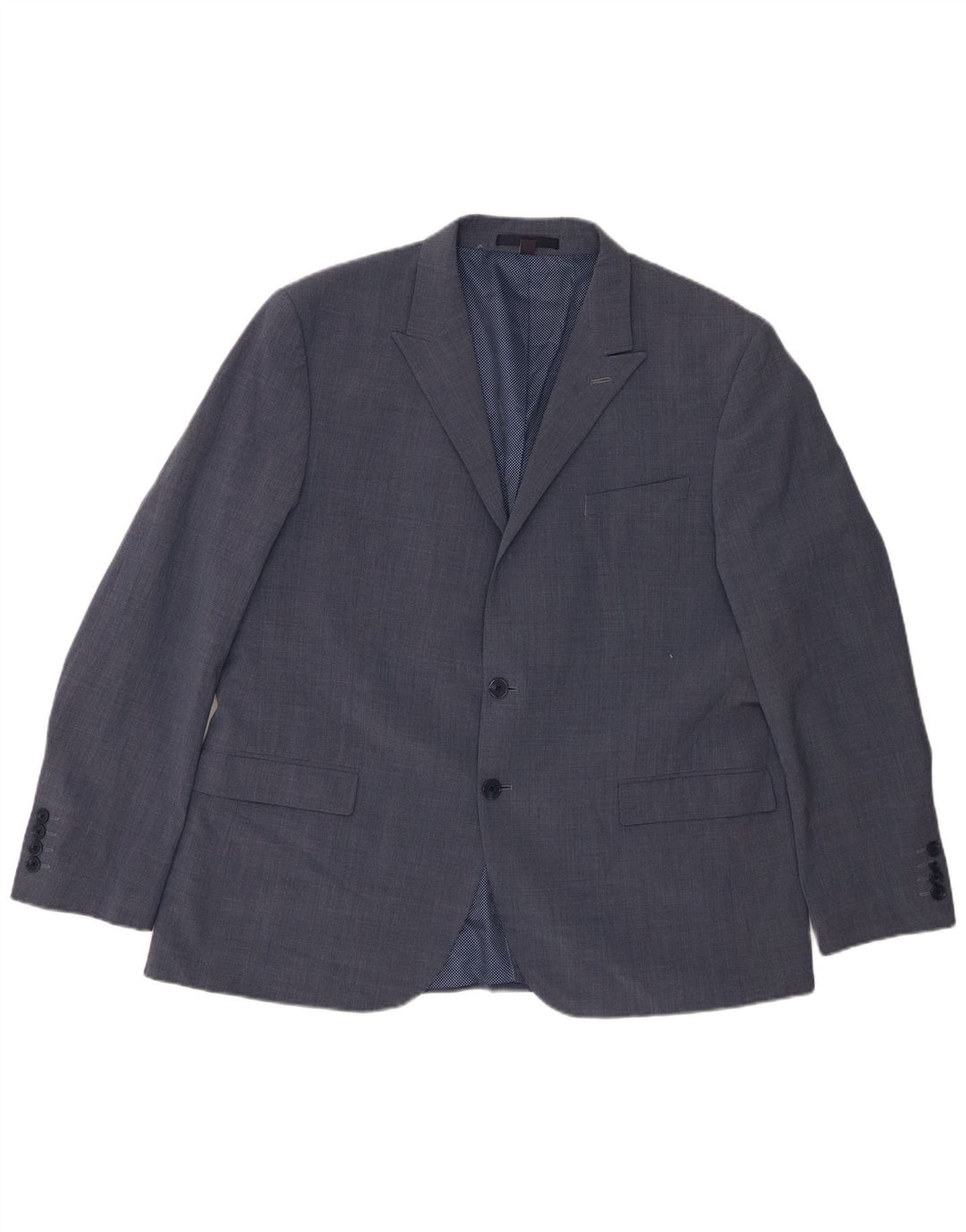 Marks & Spencer Ανδρικό σακάκι με 2 κουμπιά μπλέιζερ UK 46 3XL μπλε μαλλί