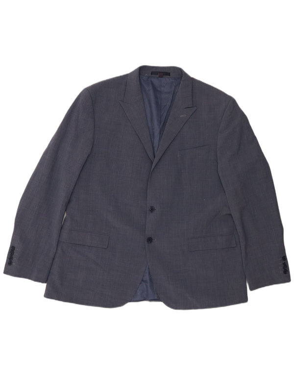 Marks & Spencer Ανδρικό σακάκι με 2 κουμπιά μπλέιζερ UK 46 3XL μπλε μαλλί