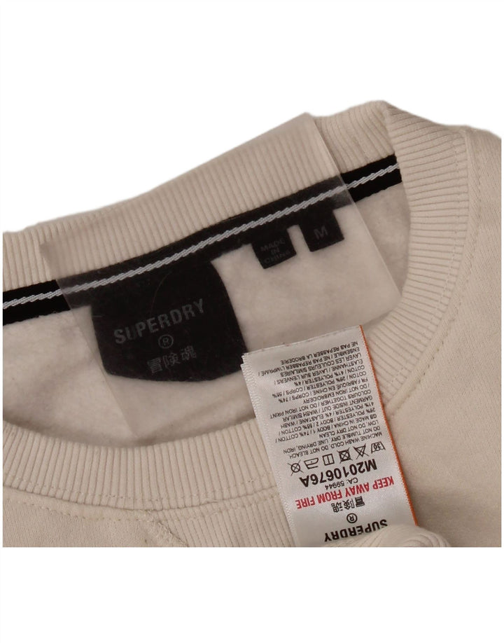 Ανδρικό γραφικό φούτερ Superdry, μεσαίο από λευκό βαμβακερό