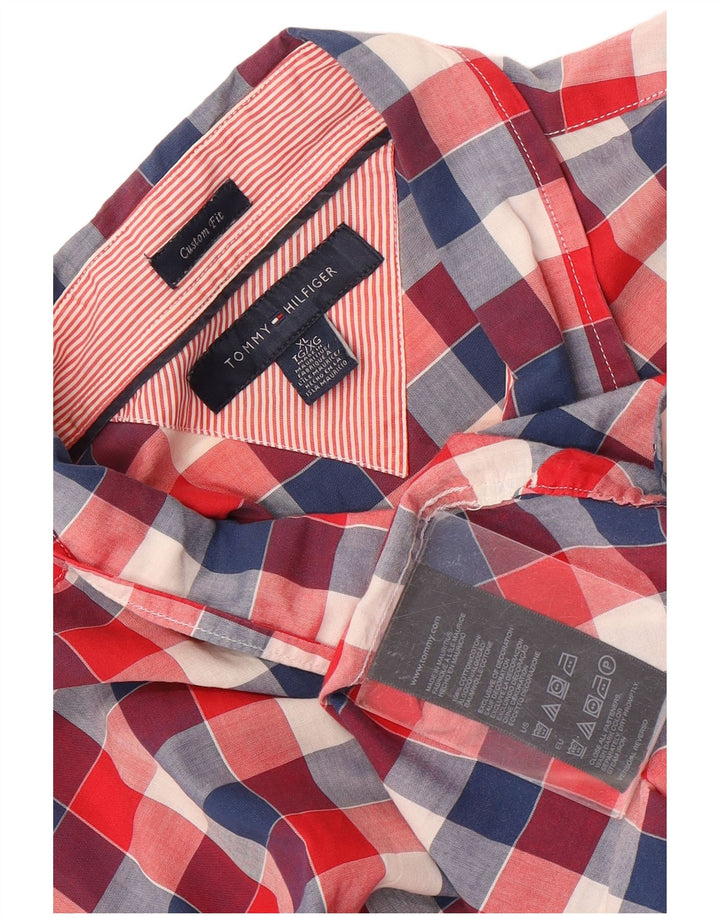 Ανδρικό πουκάμισο Tommy Hilfiger Custom Fit XL Red Gingham Cotton