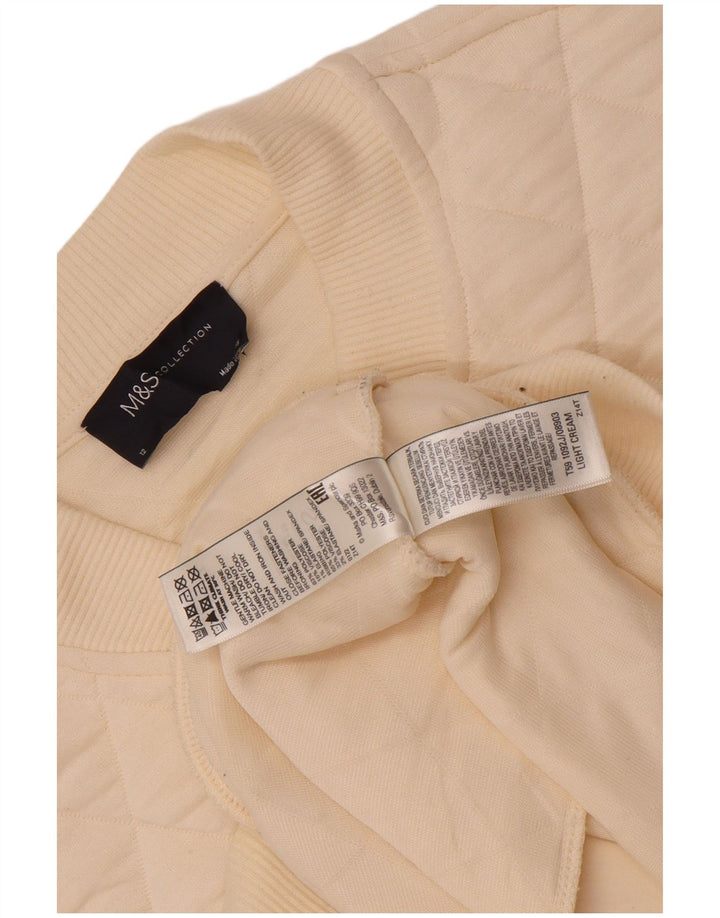 Marks & Spencer Γυναικείο Υπερμεγέθη Καπιτονέ μπουφάν UK 12 Medium Off White