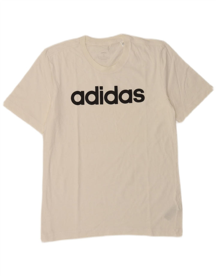 Ανδρικό γραφικό T-Shirt Adidas Top Μικρό λευκό βαμβακερό